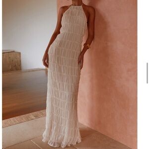 Peppermayo Aullie Maxi Dress - Ivory Size 4